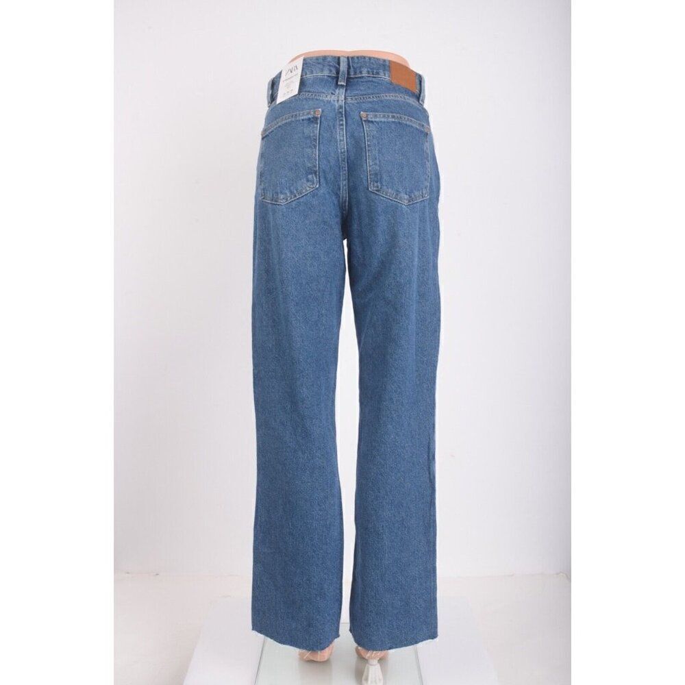 Zara Womens Jeans Denim Blue High Rise Straight Ankle US 2 EU 34 6164/176 NWT - Picture 4 of 7